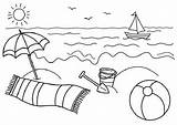 Seashore Umbrella sketch template