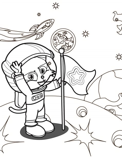 coloring pictures astronaut print color craft