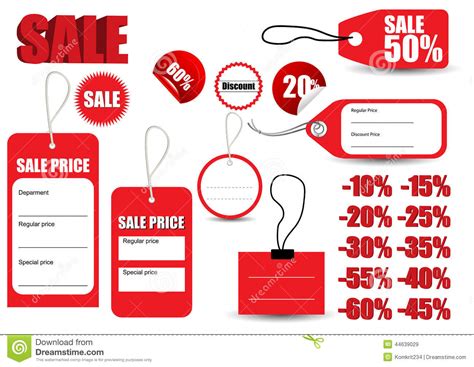 template sale red tag symbol stock vector illustration  store symbol