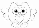 Desenhos Owls Corujas Colorir Coruja Coloringpage Coração sketch template