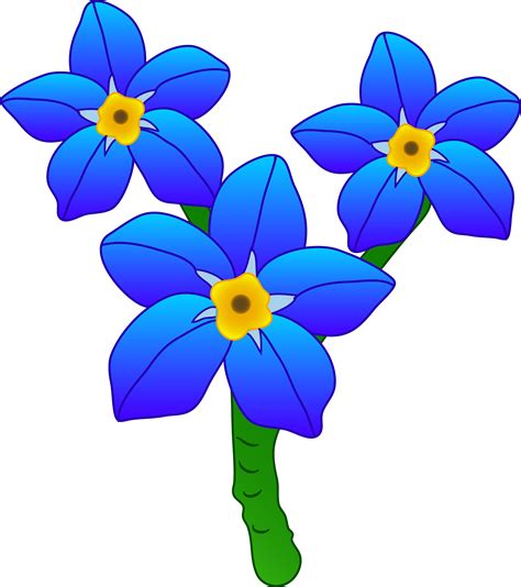 blue flowers clipart    clipartmag