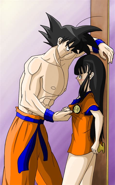 Goku And Chichi Kabedon By Natsuyen On Deviantart