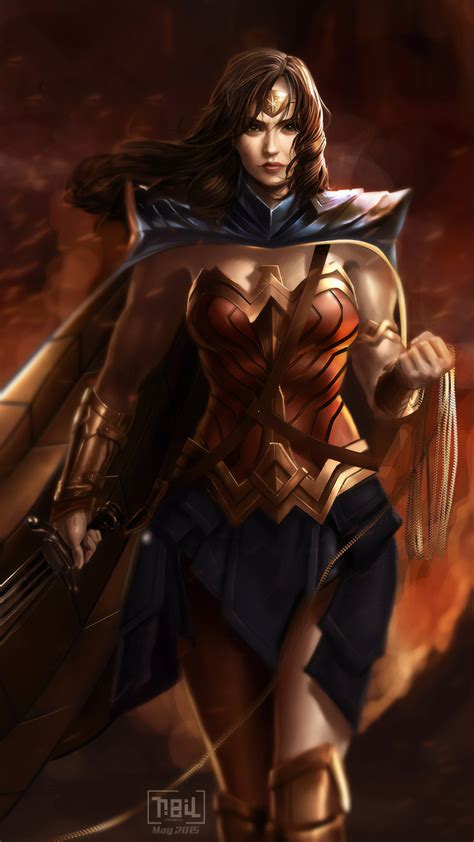 2160x3840 Warrior Wonder Woman Art Sony Xperia X Xz Z5