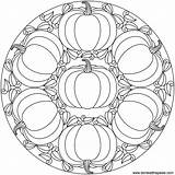 Mandala Autumn Coloring Pages Color Printable Getcolorings sketch template