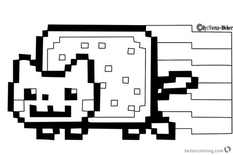 nyan cat coloring pages  vero bieber  printable coloring pages