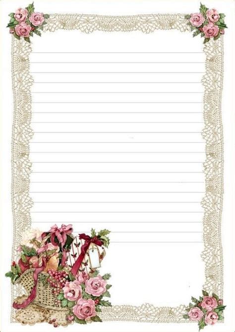 printable lined paper  printable stationery papel vintage