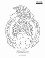 Coloring Mexico Football sketch template