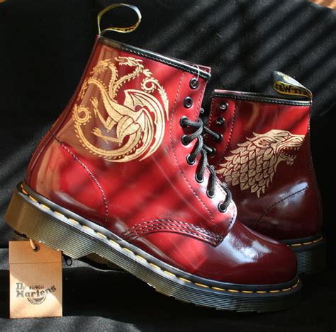 custom game  thrones dr martens boots docs shoes