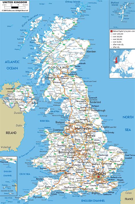 maps   united kingdom detailed map  great britain  english