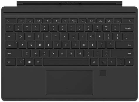 clavier type cover pour tablette surface pro    microsoft avec lecteur dempreinte noir