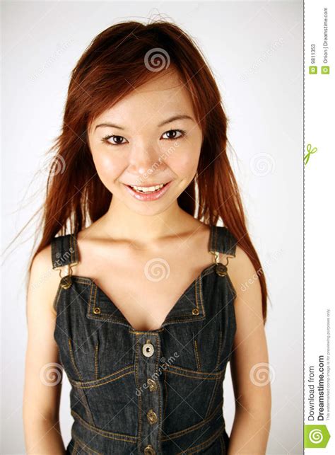 Cute Asian Girl Looking At Viewer Stock Image Image Of