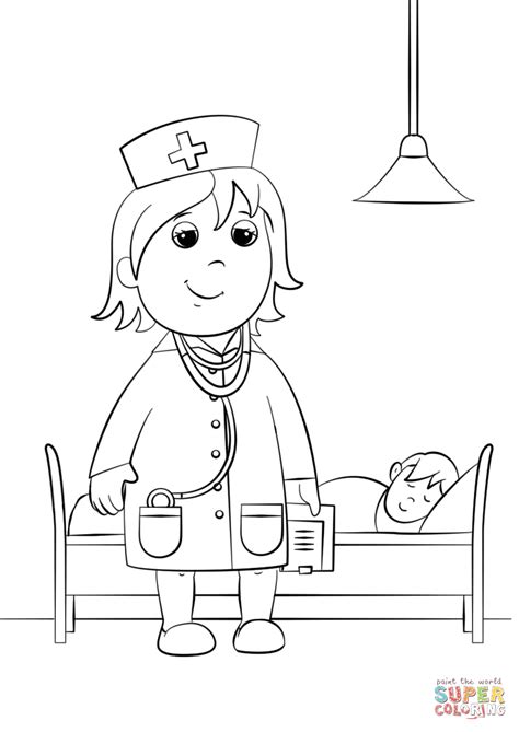 woman doctor coloring page  printable coloring pages