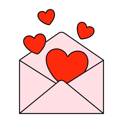 envelope valentines day filled clipart love  png