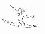 Gabrielle Gymnastics Contest Coloringhome sketch template