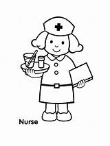 Krankenschwester Coloring4free Ausdrucken Malvorlagen sketch template