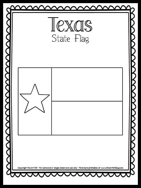texas flag coloring pages