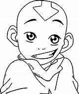 Avatar Aang Coloring Pages Airbender Last Drawings Printable Drawing Kids Outline Smile Wecoloringpage Naruto Cartoon Legend Character sketch template