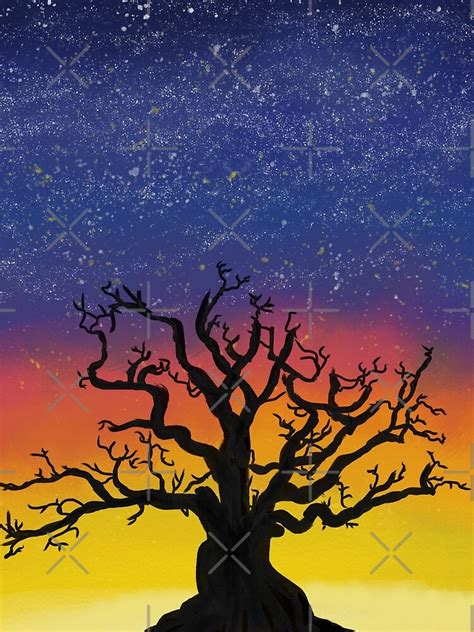 tree silhouette art print  sale  ciennajaded redbubble