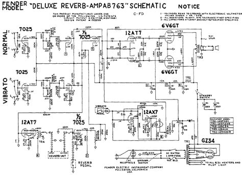 fender deluxe reverb ab schematic electronic service manuals