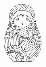 Coloring Russian Pages Dolls Adult Colouring Doll Everyone Printable Adults Printables Russe Disney Nesting Coloriage Color Template Russia Read Matryoshka sketch template