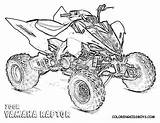 Coloring Pages Wheeler Atv Four Raptor Dirt Colouring Quad Bike Yamaha Print Drawing 700r Sheets Printable Color Wheelers Truck Getcolorings sketch template