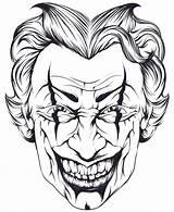 Joker Grotesque Clown sketch template