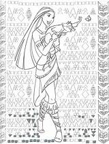 Coloring Pocahontas Malvorlagen Indianer sketch template