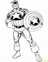Captain America Avengers Pages Coloring Cartoons sketch template