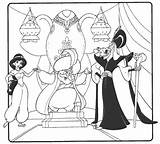 Aladino Aladdin Jafar Aladin Lampara Maravillosa Sultano Agrabah Cibercuentos Aladim Sultan Yasmine Seis Imprimir Colorea Beteramos Doce Encanto Mundopeke Palacio sketch template
