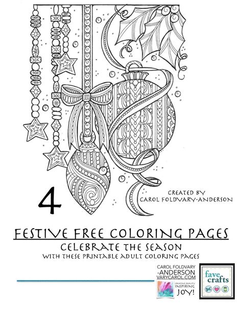 festive holiday coloring pages  adults favecraftscom resep