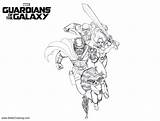 Coloring Pages Guardians Galaxy Fan Kids Printable sketch template