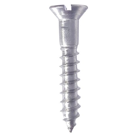 12 Flat Head Wood Screws Stainless Steel Slotted Drive All Sizes In