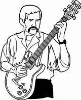 Playing Guitarist Wecoloringpage Clipartmag sketch template