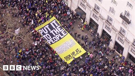 brexit peoples vote march  parliament square sped  bbc news