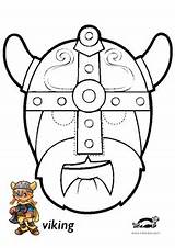 Krokotak Viking Masks Carnaval sketch template