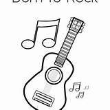 Coloring Rock Star Printable Pages Birthday sketch template