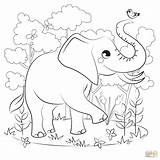 Coloring Elephant Pages Elephants Drawing Supercoloring Printable Cartoon Categories sketch template