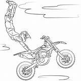 Motocross Freestyle Supercoloring sketch template