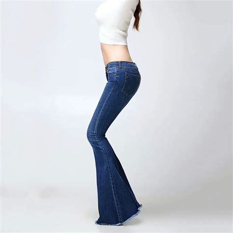 hualong high quality women fashion super flare jeans online store for