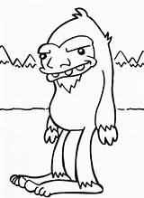 Bigfoot Pages Preschooler Yeti Coloringbay sketch template