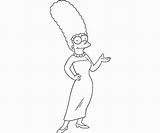 Simpson Coloring Marge Pages Getcolorings Printable Simpsons Bart Cool sketch template