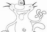 Oggy Cockroaches Coloring Pages Tongue Sticking His Dee Meet sketch template