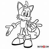 Sonic Tails Hedgehog Draw Drawing Characters Step Easy Drawings Sketchok Games Paintingvalley sketch template