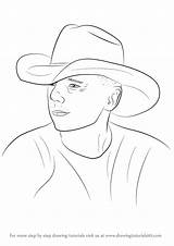 Kenny Chesney Draw Drawing Step People Singers Tutorials sketch template