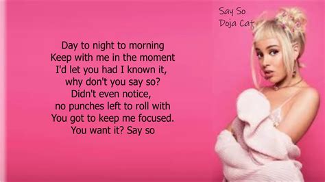 Say Lyrics Doja Cat Hot Sex Picture