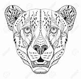 Cheetah Zentangle Shareasale sketch template