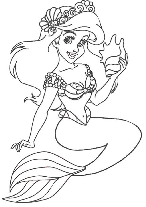 ariel  mermaid disney princess coloring pages print color craft