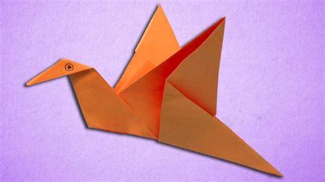 paper flapping bird making easy step  step origami birds  craft decorators youtube