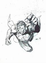 Superman Jim Lee Flying Drawing Pencils Inks Comic Eel Choose Board Superheroes Deviantart sketch template