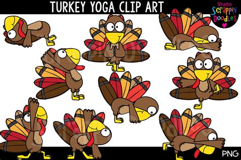 turkey yoga clip art cute yoga pose turkey graphics